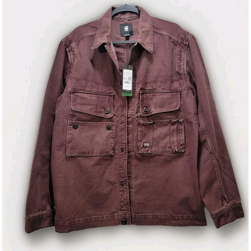 NWT $210 G-Star RAW Utility Overshirt Denim Jacket Mens XL Duckman Faded Autumn*
